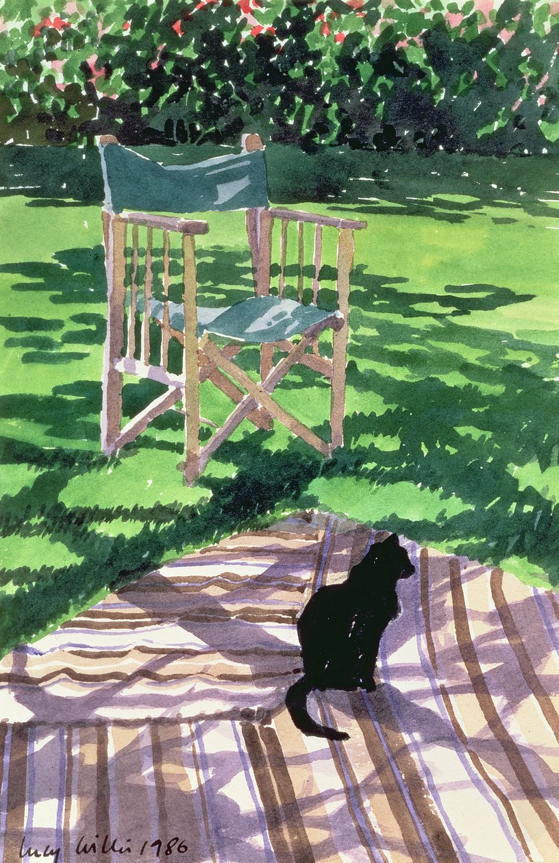Gato negro y moteado, 1986 de Lucy Willis