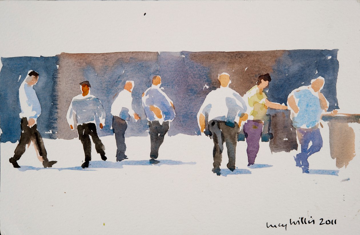 Hombres en el Hotel Phoencia, 2011 de Lucy Willis