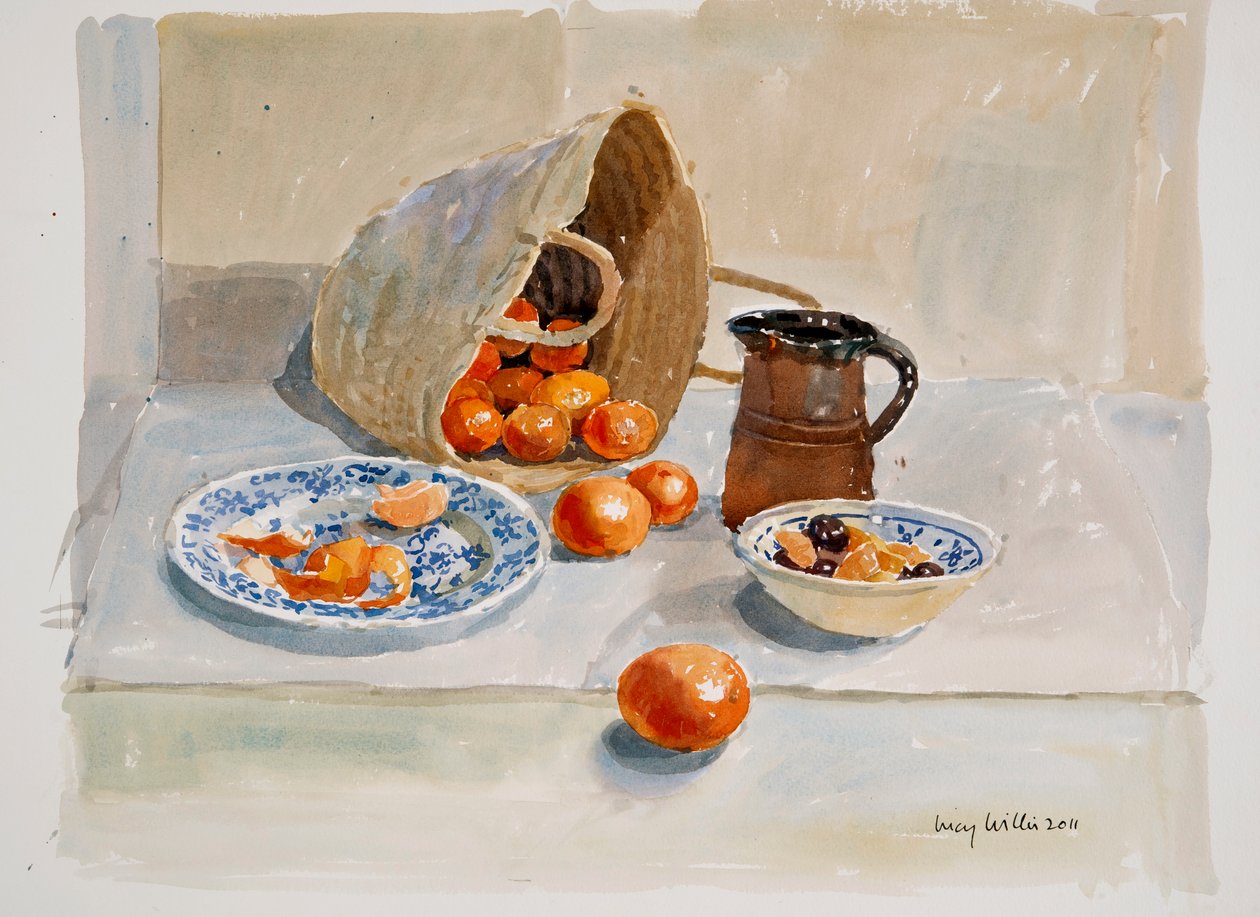 Naranjas y jarra de Leach, 2011 de Lucy Willis