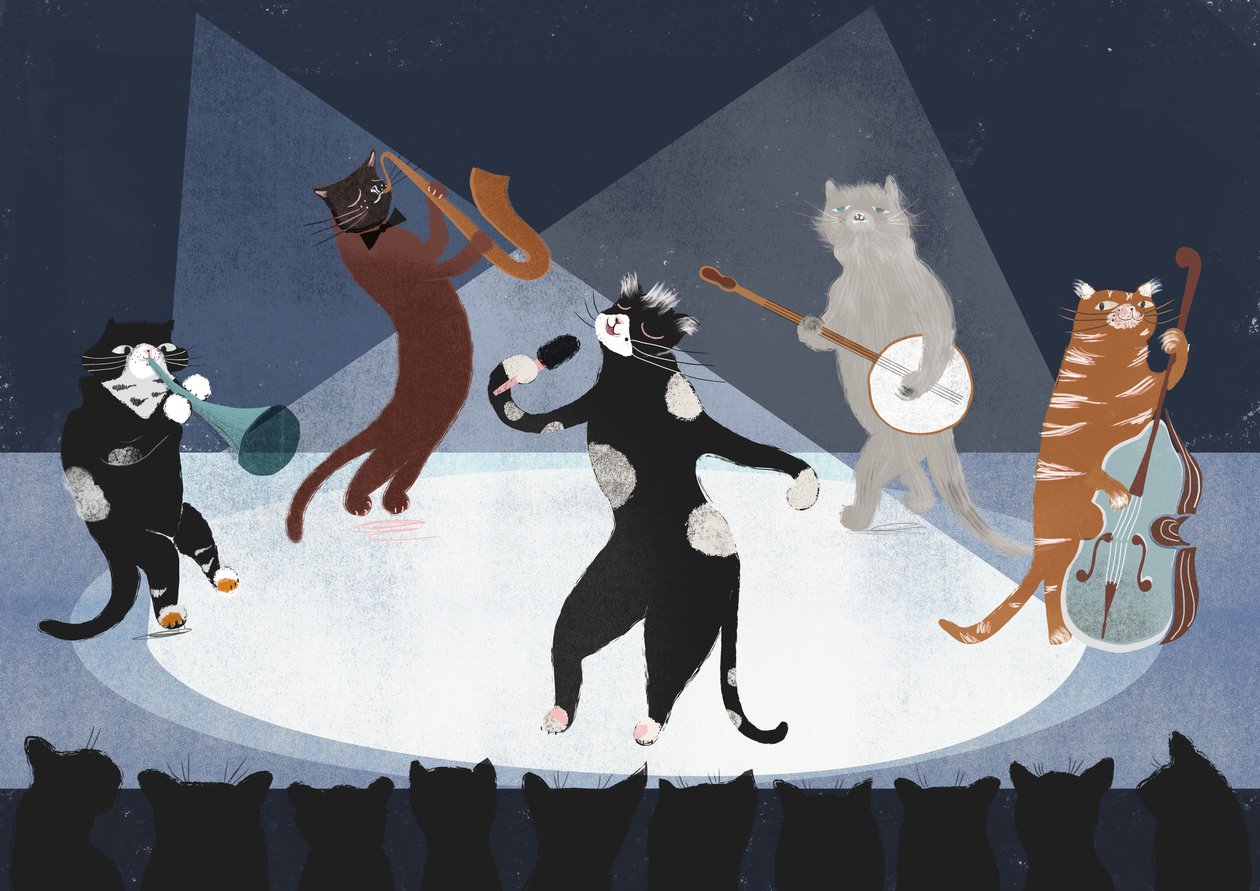 Jazz Cats, 2015 (digital) de Lucy Banaji