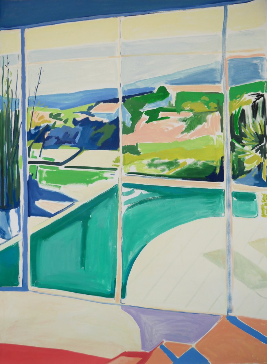 Patio, 2022 (óleo sobre lienzo) de Lucy Smallbone
