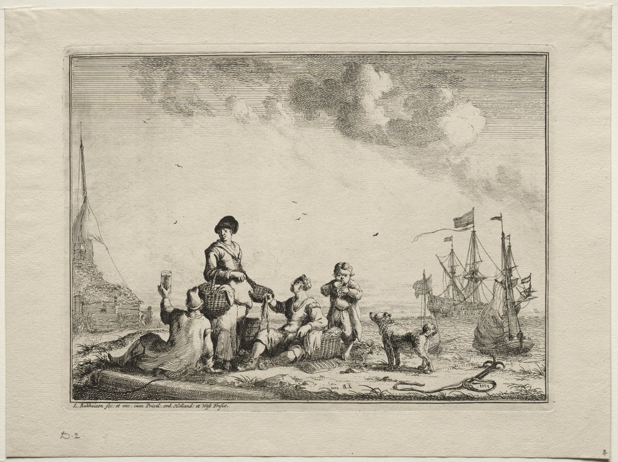 Vendedor de Pescado de Ludolf Backhuysen