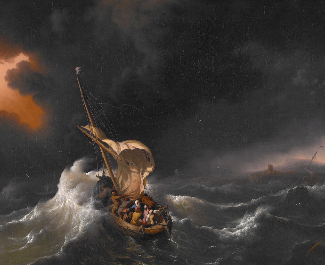 Cristo en la tormenta del Mar de Galilea de Ludolf Bakhuizen