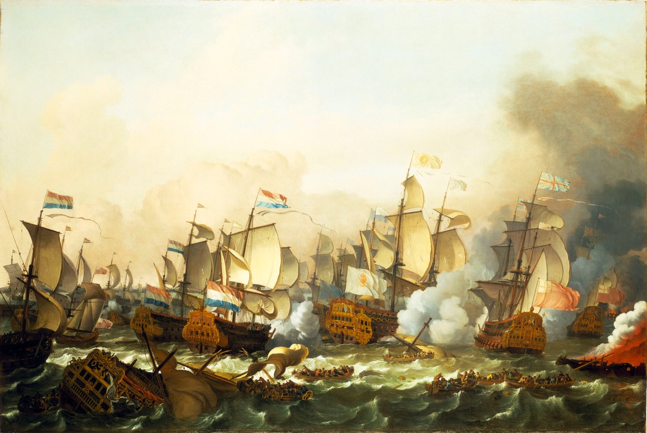 La batalla de Barfleur de Ludolf Bakhuizen