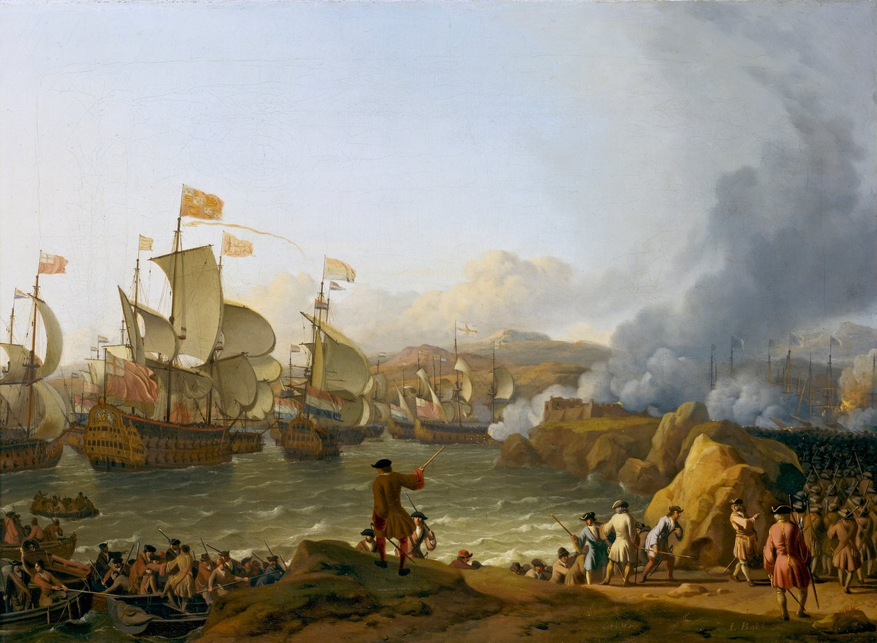 La batalla de la bahía de Vigo de Ludolf Bakhuizen