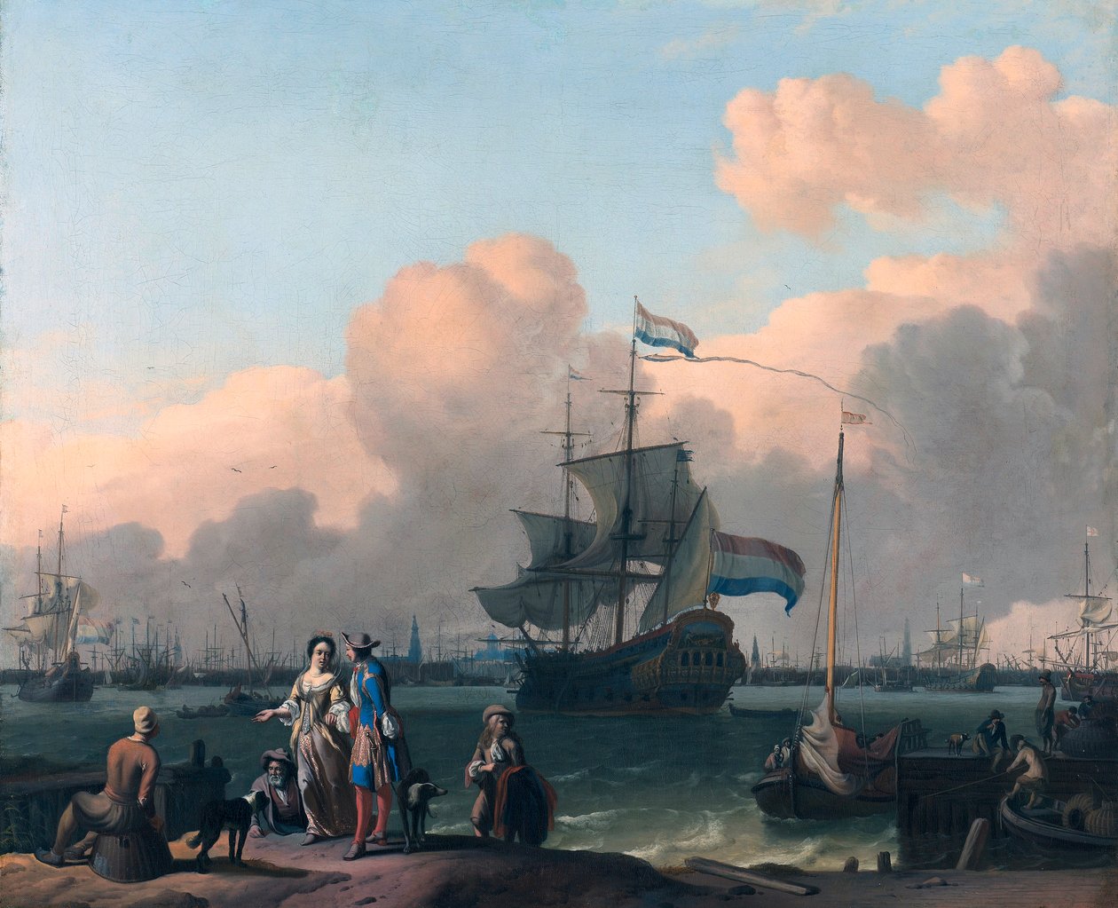 El Y en Ámsterdam, con la fragata "De Ploeg de Ludolf Bakhuizen
