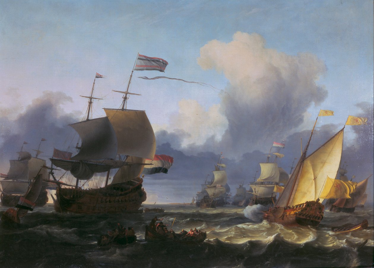 Entrega del mando al Almirante de Ruyter frente a la costa de Texel, 18 de junio de 1665 de Ludolf Bakhuizen