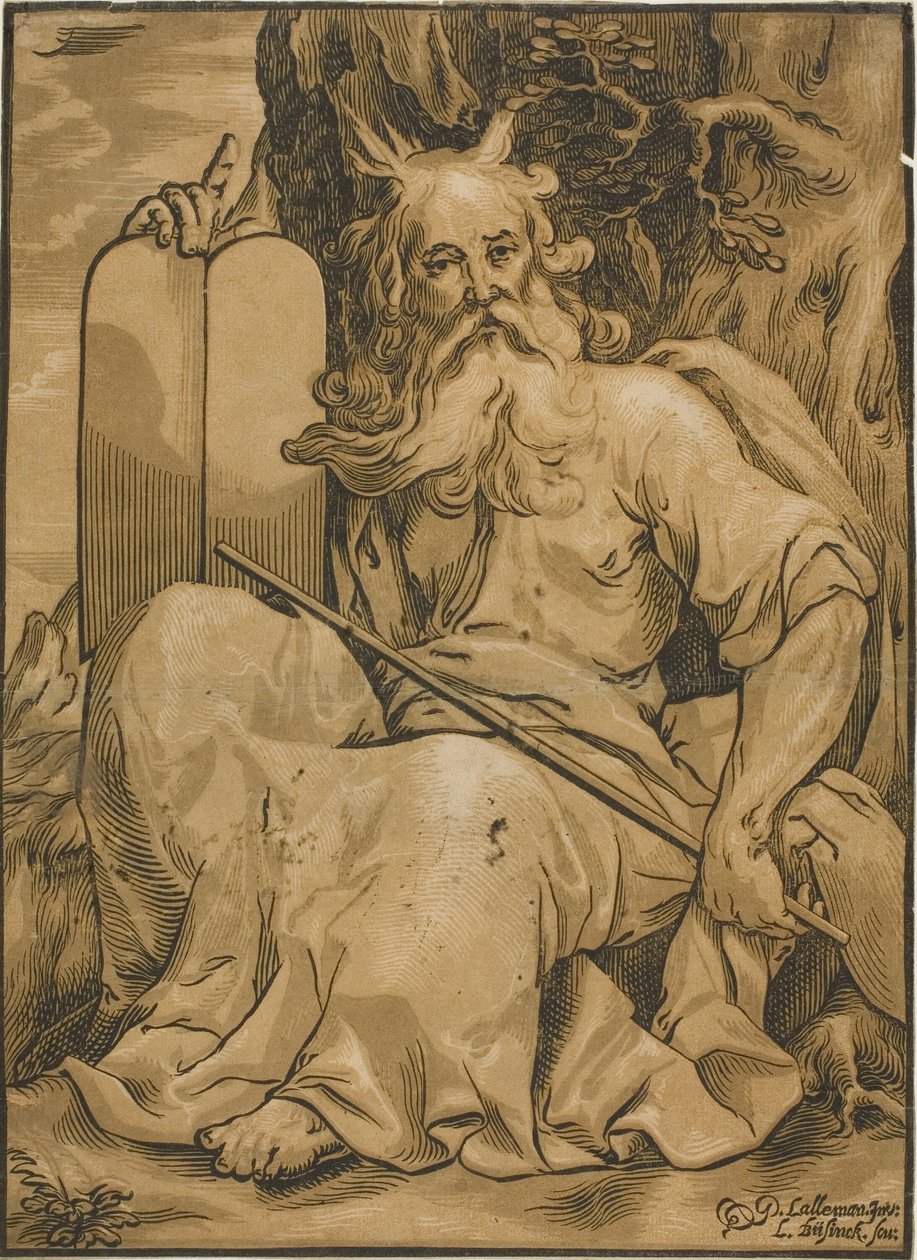 Moisés con las Tablas de la Ley de Ludolph Büsinck