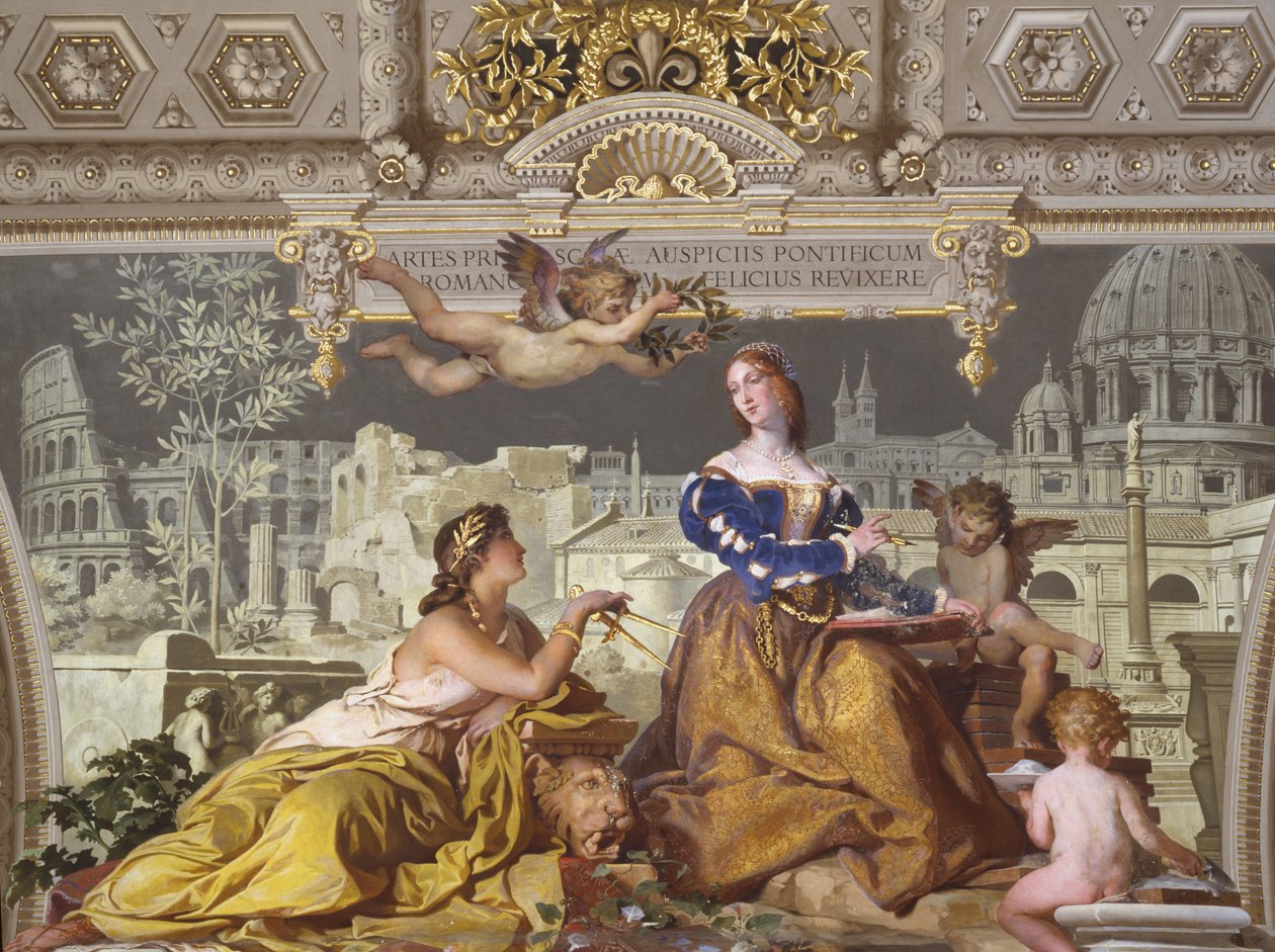 (detalle) del techo de la Galería de los Candelabros de Ludovico Seitz