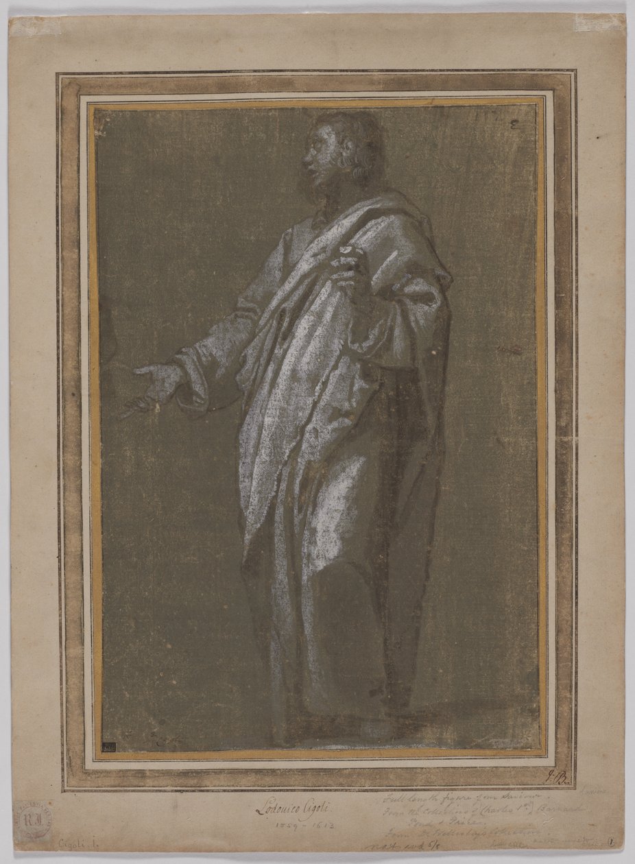 Figura masculina de pie, c. 1610 de Ludovico Cardi Cigoli