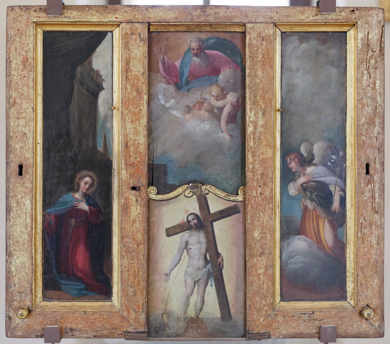 Anunciación, Dios Padre en la gloria y la sangre preciosa de Cristo de Ludovico Carracci