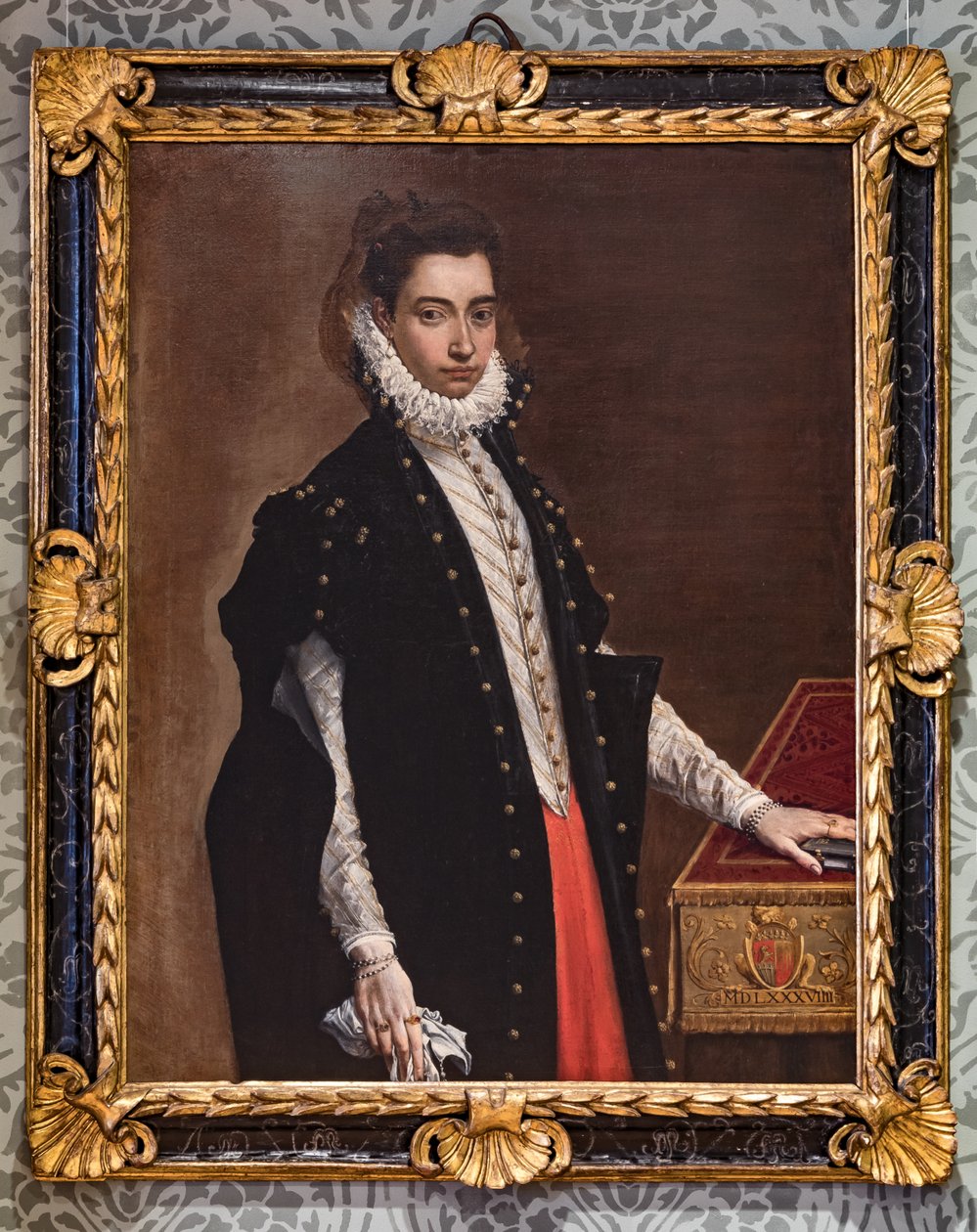 Fontanellato, Labirinto della Masone, Colección de Arte Franco Maria Ricci: "Retrato de Lucrezia Bentivoglio Leoni". de Ludovico Carracci