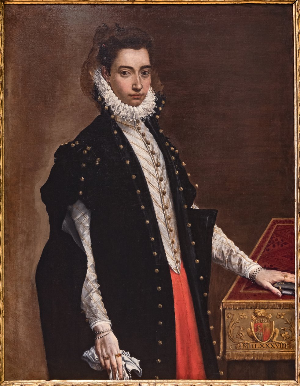 Fontanellato, Labirinto della Masone, Colección de Arte Franco Maria Ricci: "Retrato de Lucrezia Bentivoglio Leoni". de Ludovico Carracci