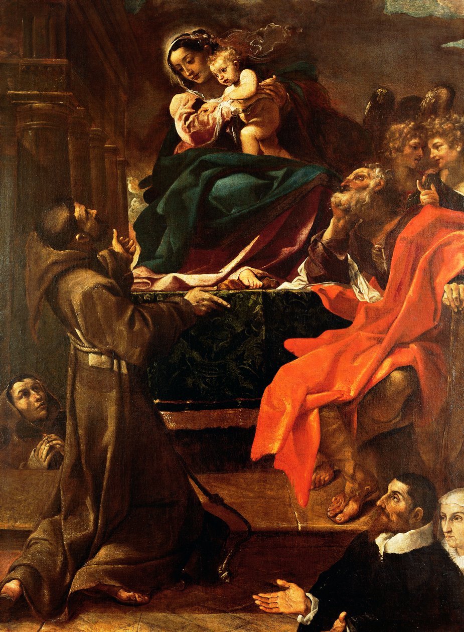 La Sagrada Familia con San Francisco y los donantes de Ludovico Carracci