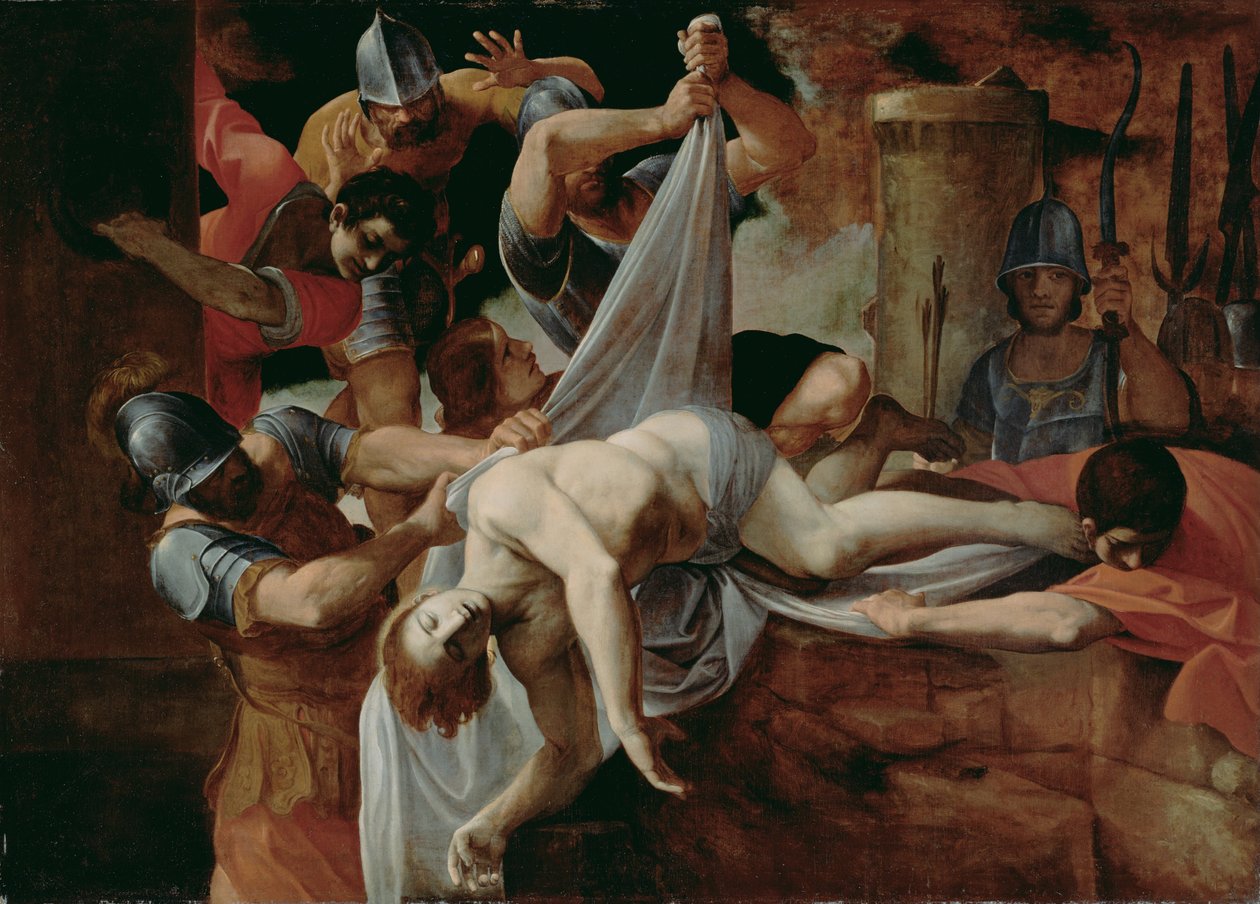 San Sebastián arrojado a la Cloaca Máxima de Ludovico Carracci