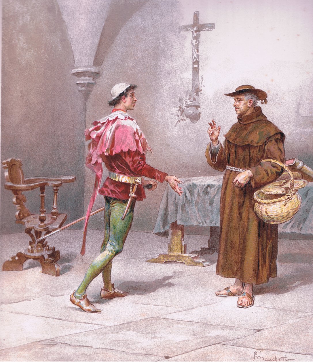 Fray Santo Francisco! ¡Qué cambio hay aquí! (ilustración de Romeo y Julieta) de Ludovico Marchetti