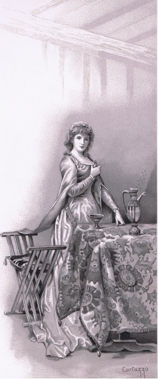 Lady Capulet: Ve a despertar a Julieta, ve y arréglala, ilustración de Romeo y Julieta de Ludovico Marchetti