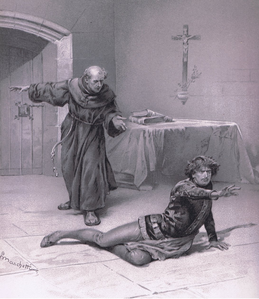 Vive aquí en el cielo, y puede mirarla. (ilustración de Romeo y Julieta) de Ludovico Marchetti