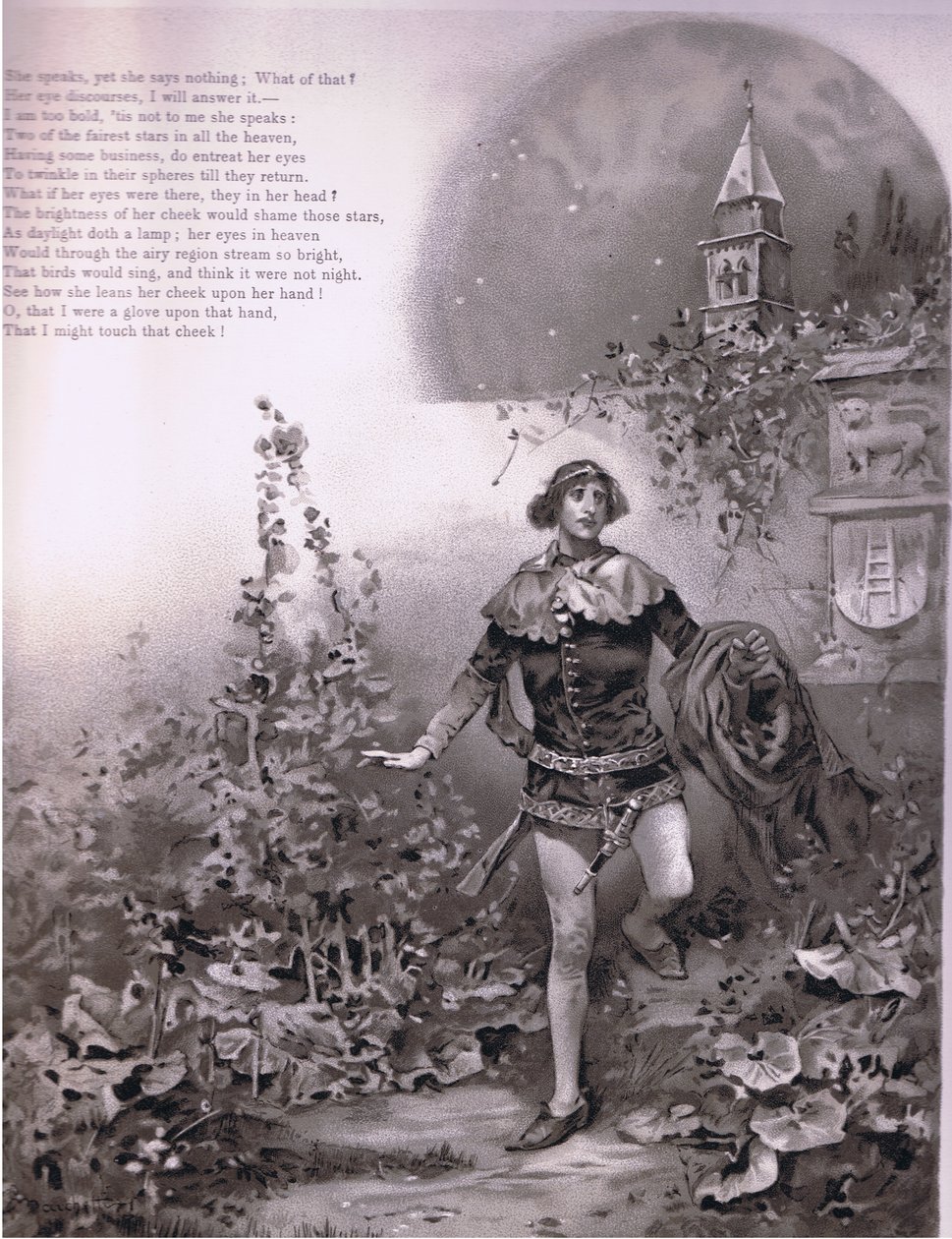 Ella habla, pero no dice nada. (ilustración de Romeo y Julieta) de Ludovico Marchetti