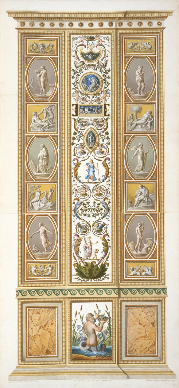 Panel de la Logia de Rafael en el Vaticano, de 