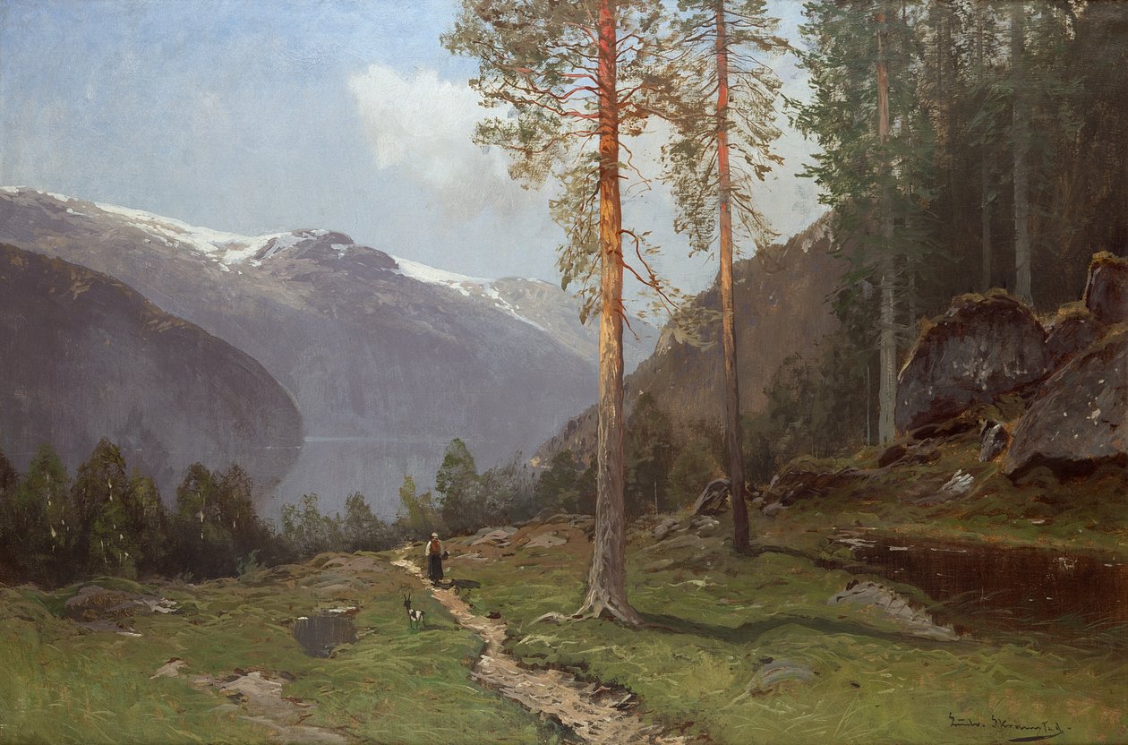 paisaje de fiordos de Ludvig Skramstad