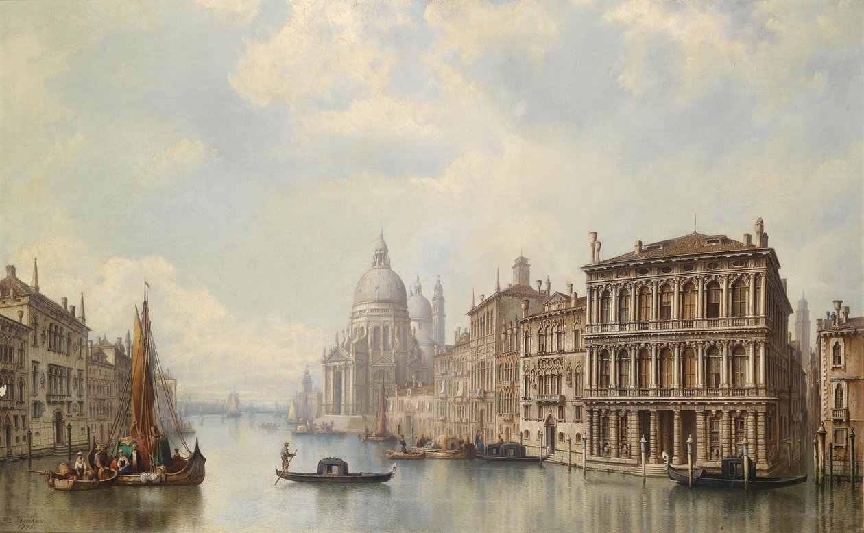 Venecia, vista de Santa Maria della Salute de Ludwig Hermann