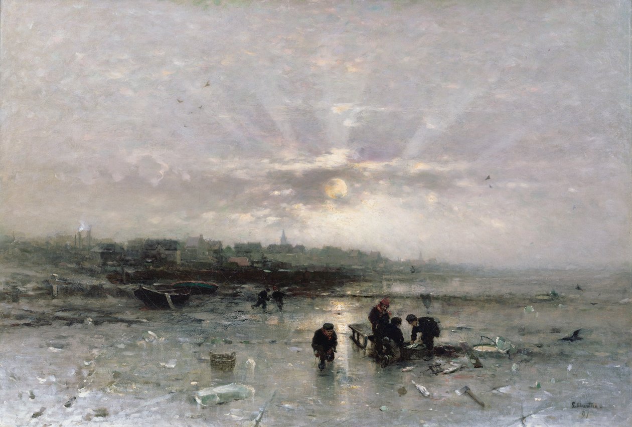 Pesca en el hielo de Ludwig Munthe