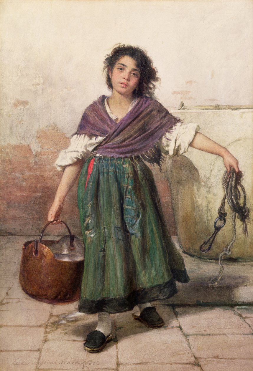 Un Joven Portador de Agua Veneciano de Ludwig Passini