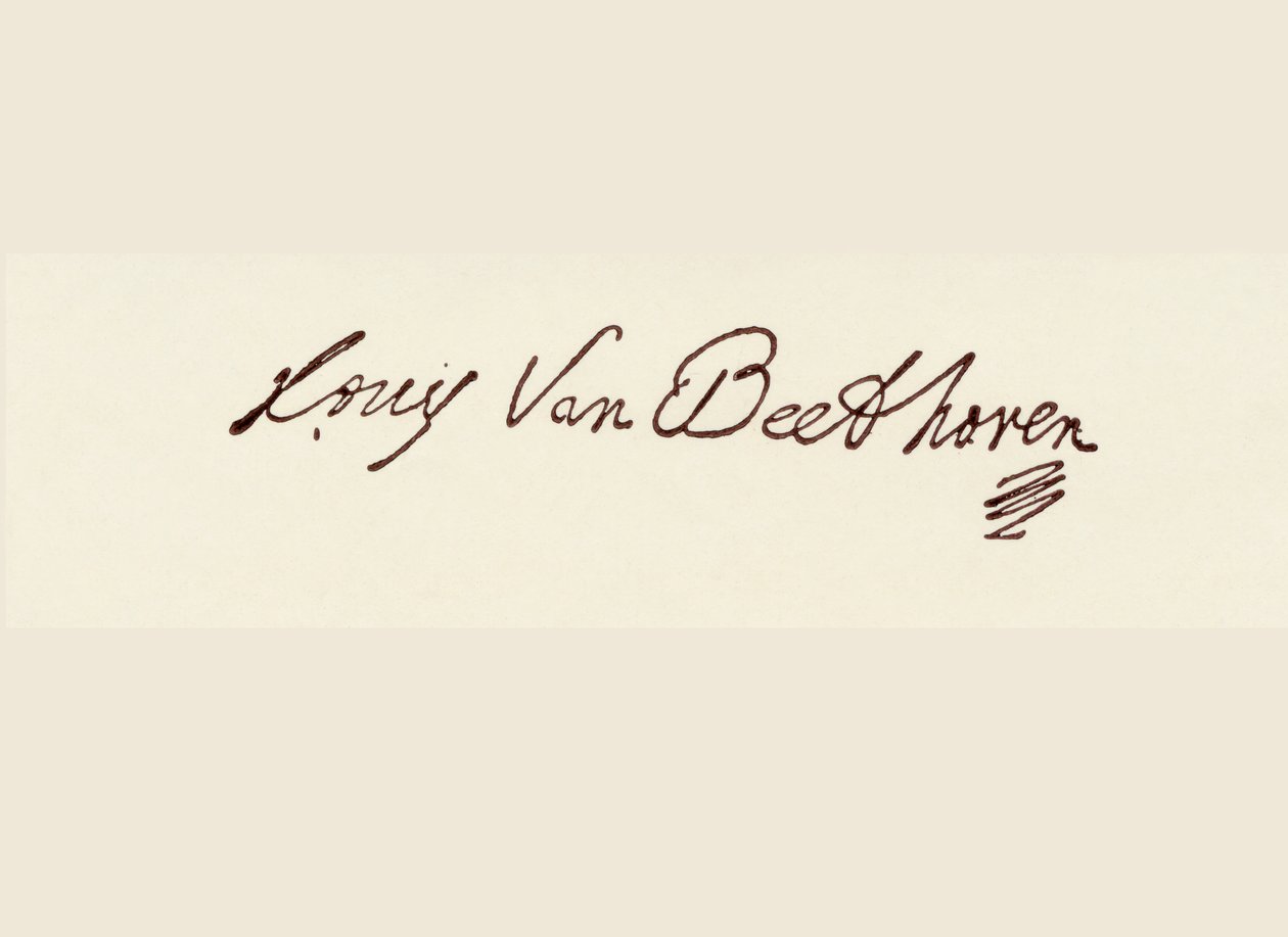 Firma de Ludwig van Beethoven (pluma y tinta) de Ludwig van Beethoven
