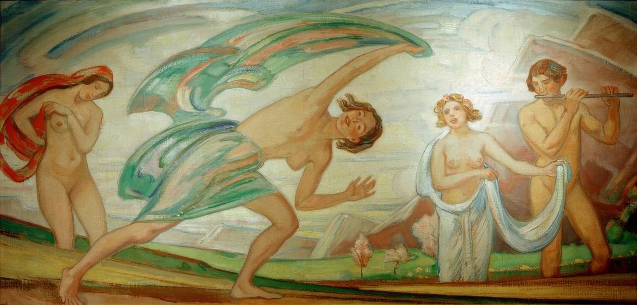 Primavera con bailarines de Ludwig von Hofmann