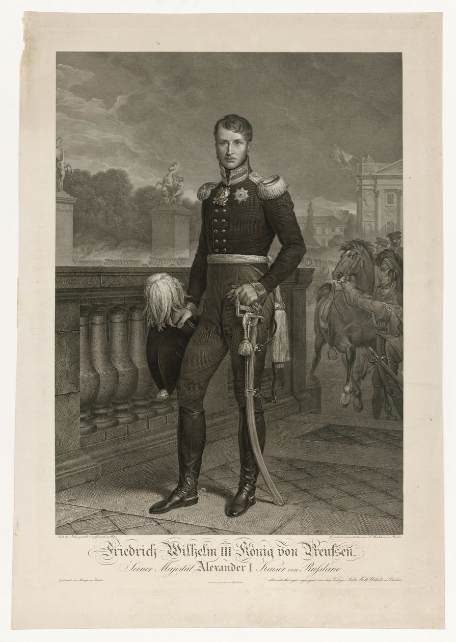 Federico Guillermo III en la plaza de la Concordia de Ludwig Buchhorn