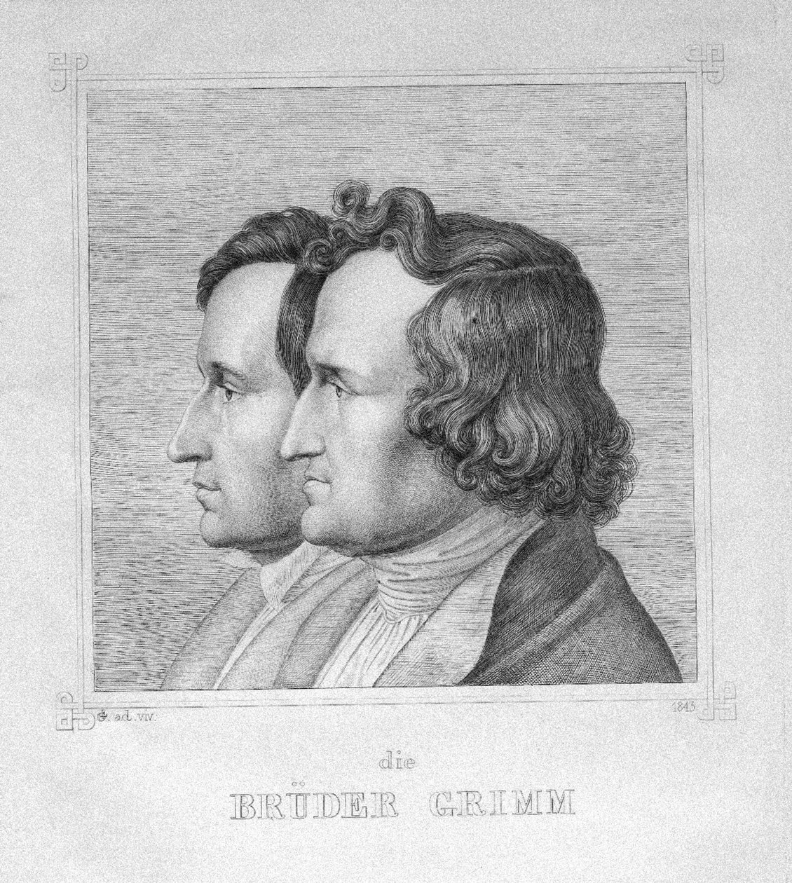 Jacob y Wilhelm Grimm, 1843 de Ludwig Emil Grimm