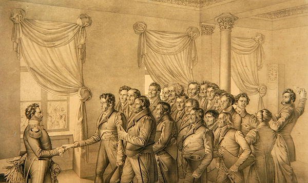 Deputación de Kassel al Elector Guillermo II de Ludwig Emil Grimm
