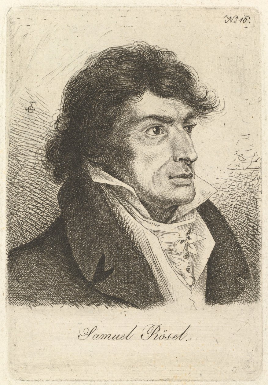 Retrato de Johann Gottlieb Samuel Rösel de Ludwig Emil Grimm