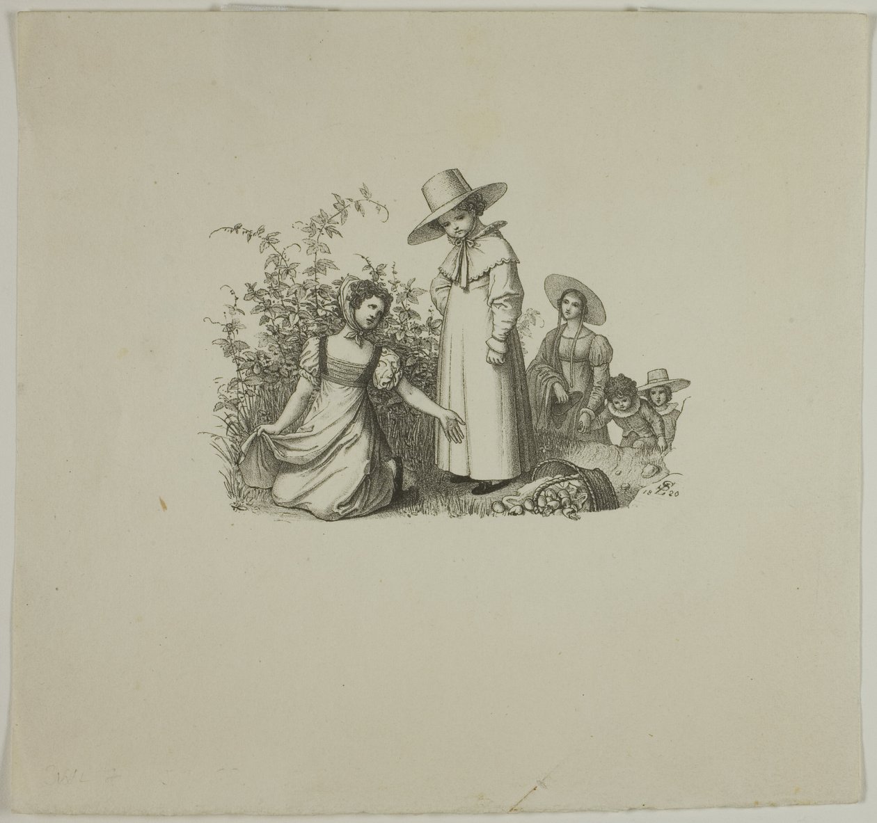 Familia con cestas de picnic de Ludwig Ferdinand Schnorr von Carolsfeld