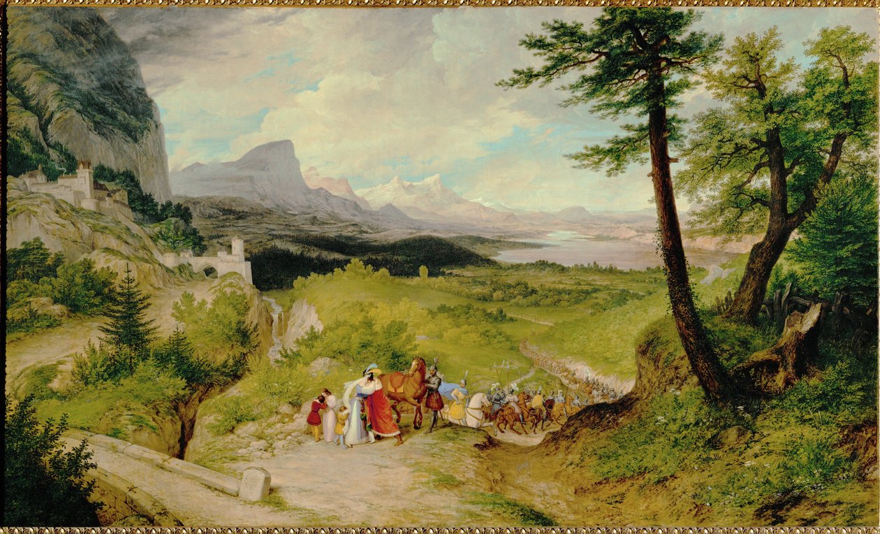 La despedida del Duque (pintura sobre lienzo) de Ludwig Ferdinand Schnorr von Carolsfeld