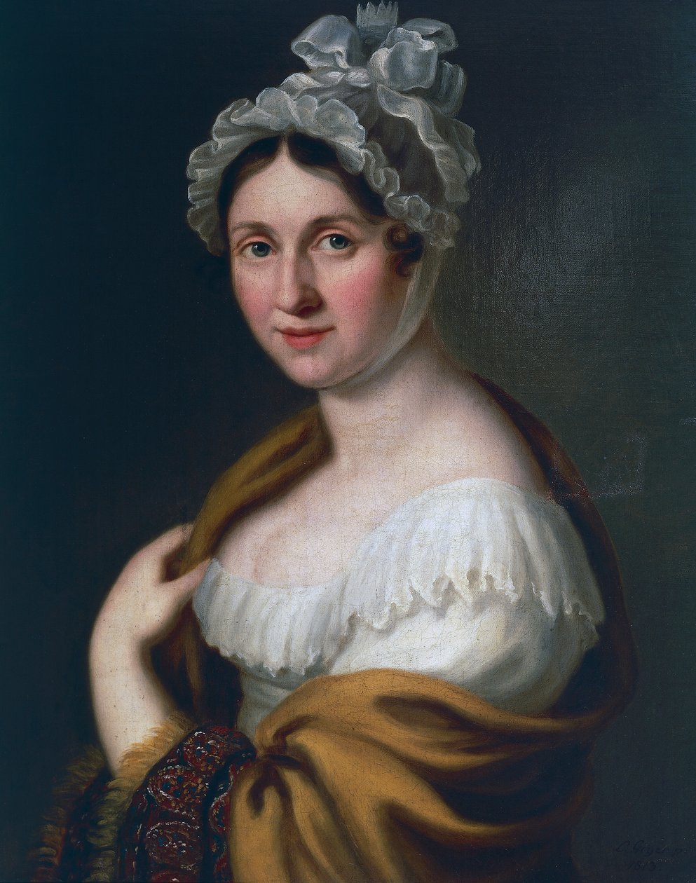 Retrato de Johanna Rosine Wagner, nacida Patz (1774-1848), madre de Richard Wagner, Pintura de Ludwig Geyer (1779-1821) de Ludwig Geyer