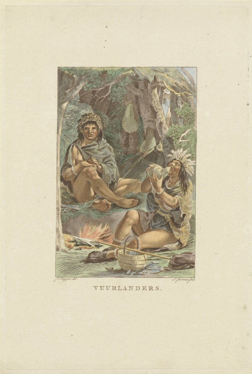 Habitantes de Tierra del Fuego
Tierrails (título en el objeto) de Ludwig Gottlieb Portman