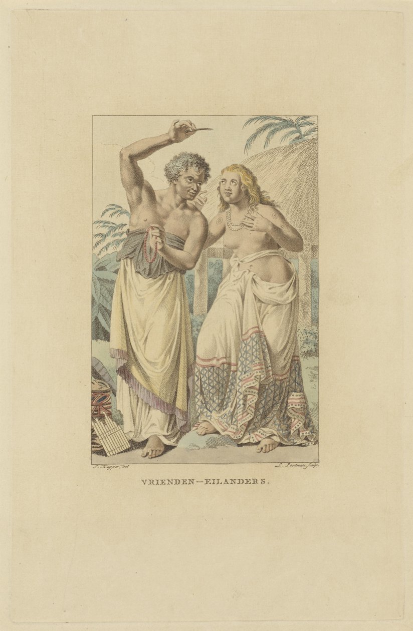 Residentes de las Islas de los Amigos (Archipiélago de Tonga)
Amigos isleños (título en el objeto) de Ludwig Gottlieb Portman