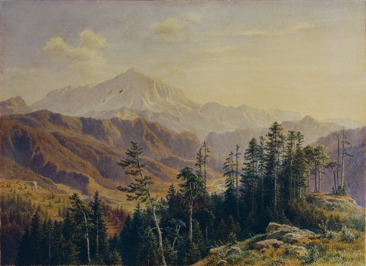 El Schneeberg en Baja Austria visto desde Gutenstein de Ludwig Halauska