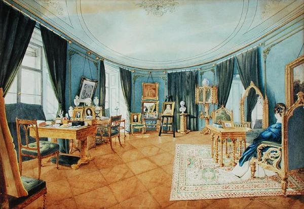 Una habitación de artista en Viena de Ludwig Hild