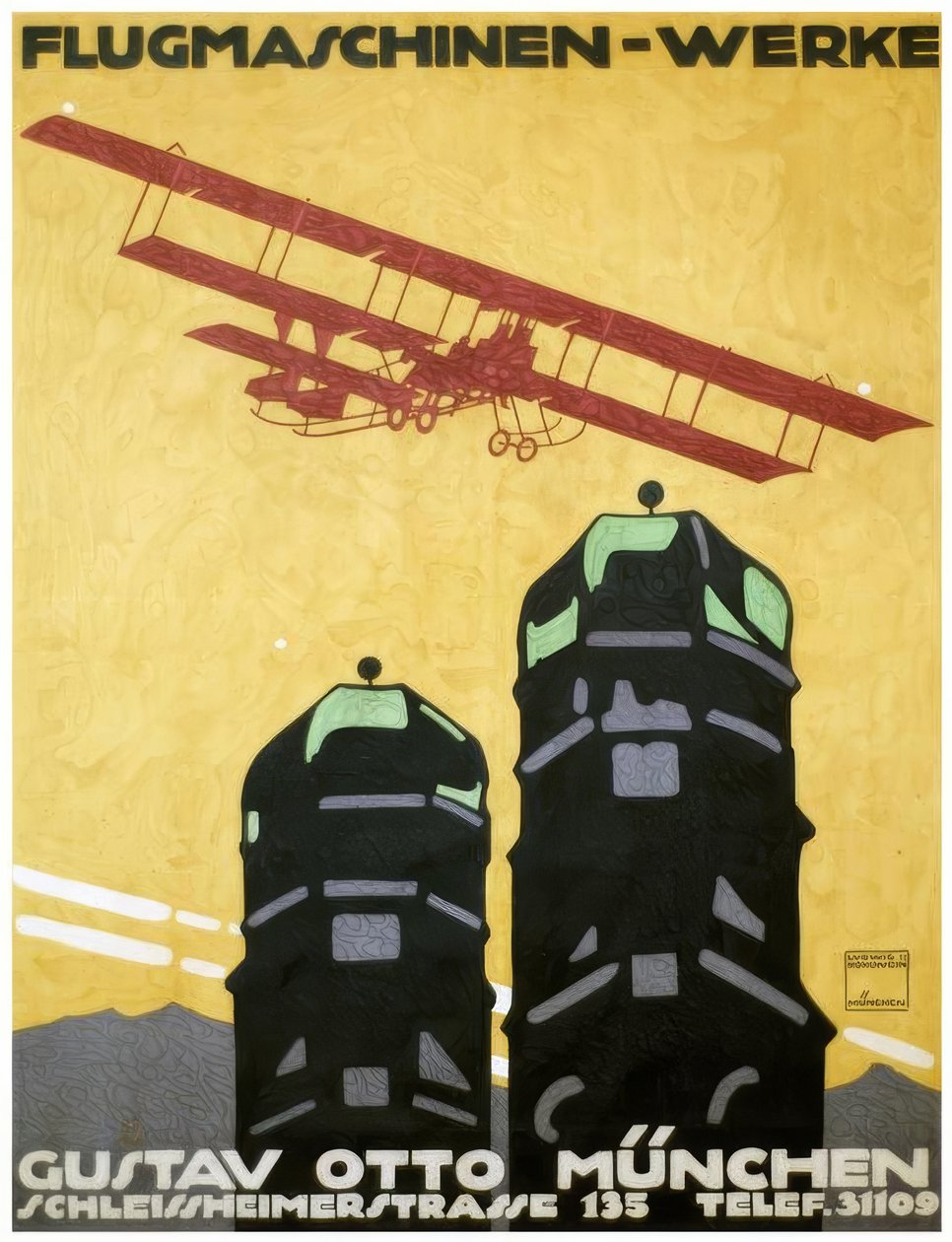 Máquinas voladoras – Obras, Gustav Otto Múnich de Ludwig Hohlwein