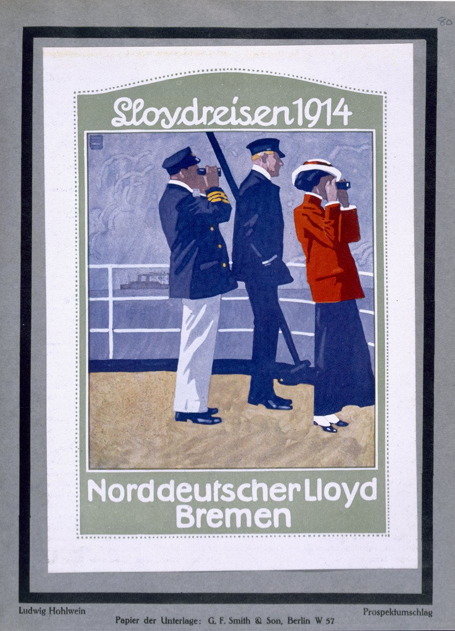 Cartel de cubierta de crucero de Ludwig Hohlwein