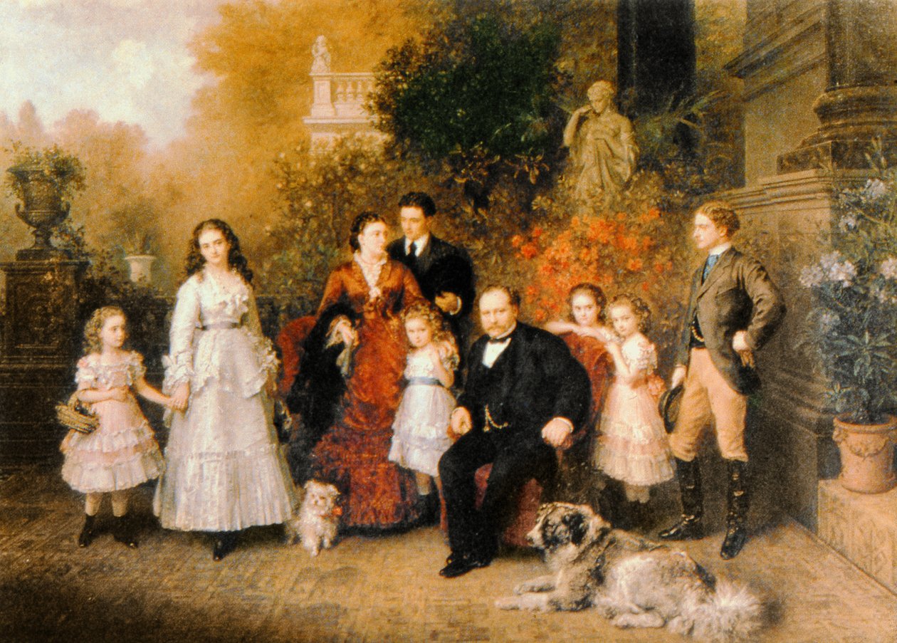 Familia del empresario B. H. Strousberg de Ludwig Knaus