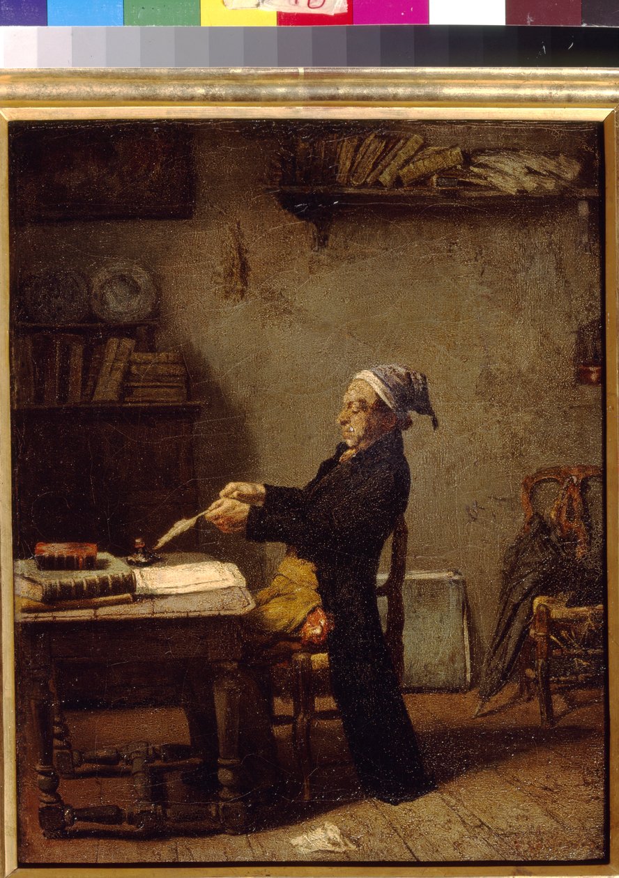 Científico trabajando por Knaus, Ludwig (1829-1910) de Ludwig Knaus
