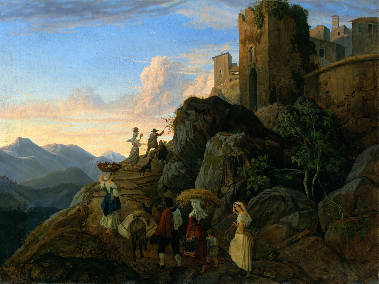 Civitella (Noche) de Ludwig Richter