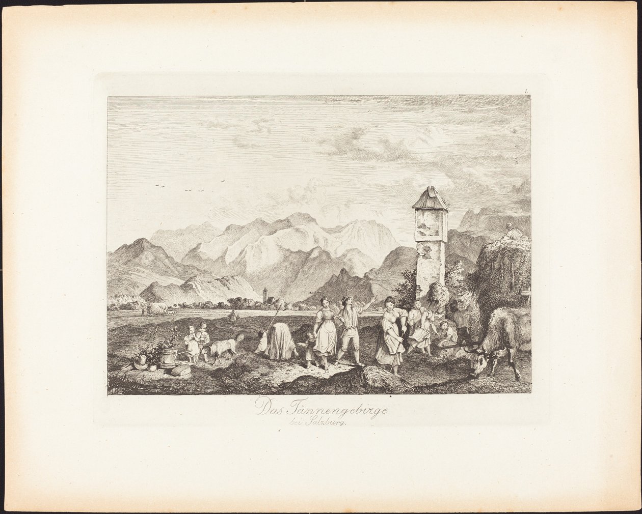 Das Tännnengebirge bei Salzburg de Ludwig Richter