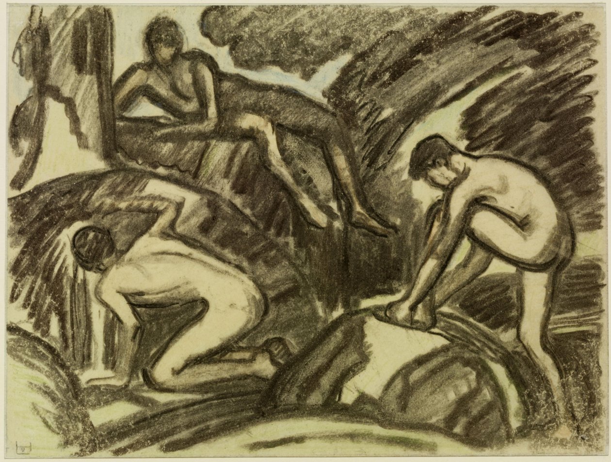 En el manantial de la roca de Ludwig von Hofmann