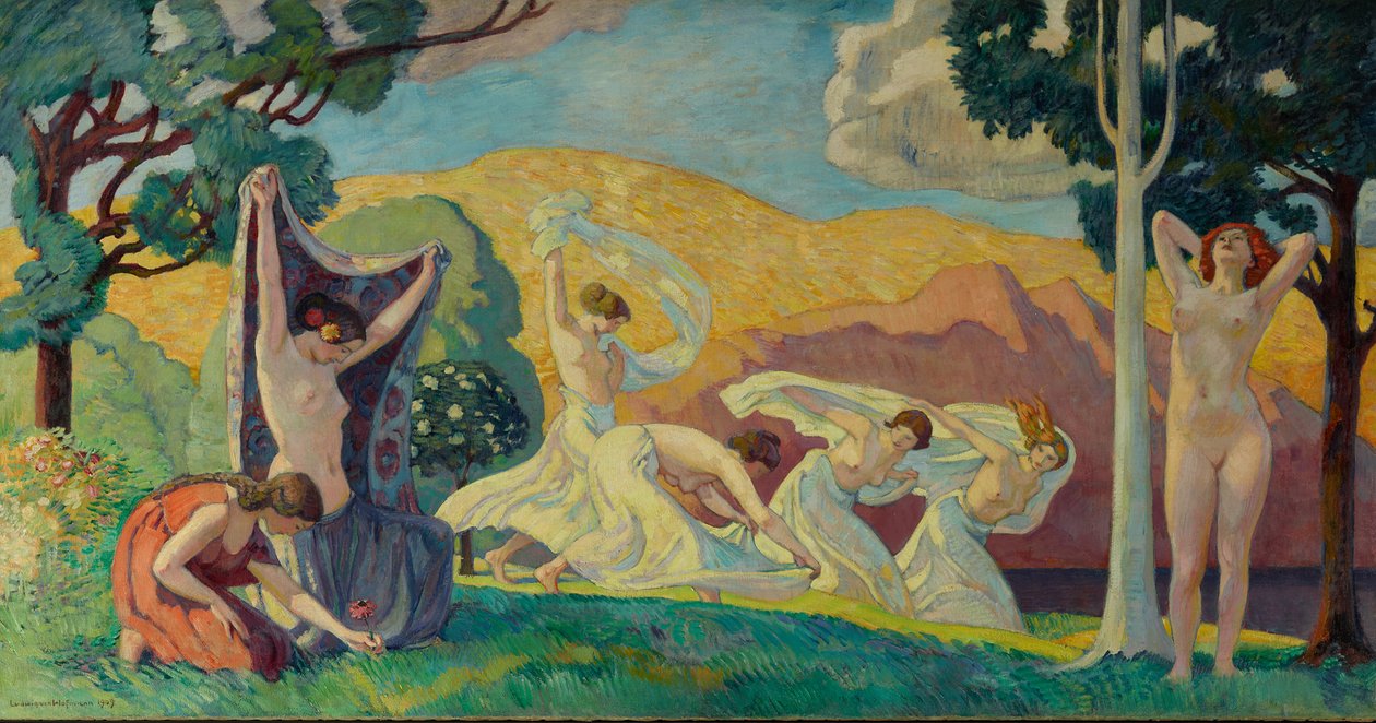 Danza primaveral de Ludwig von Hofmann
