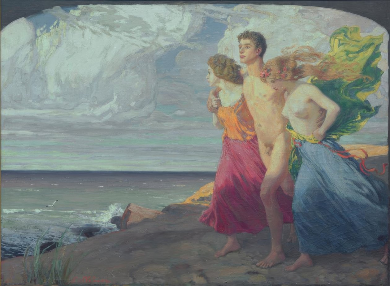 Tormenta de primavera de Ludwig von Hofmann